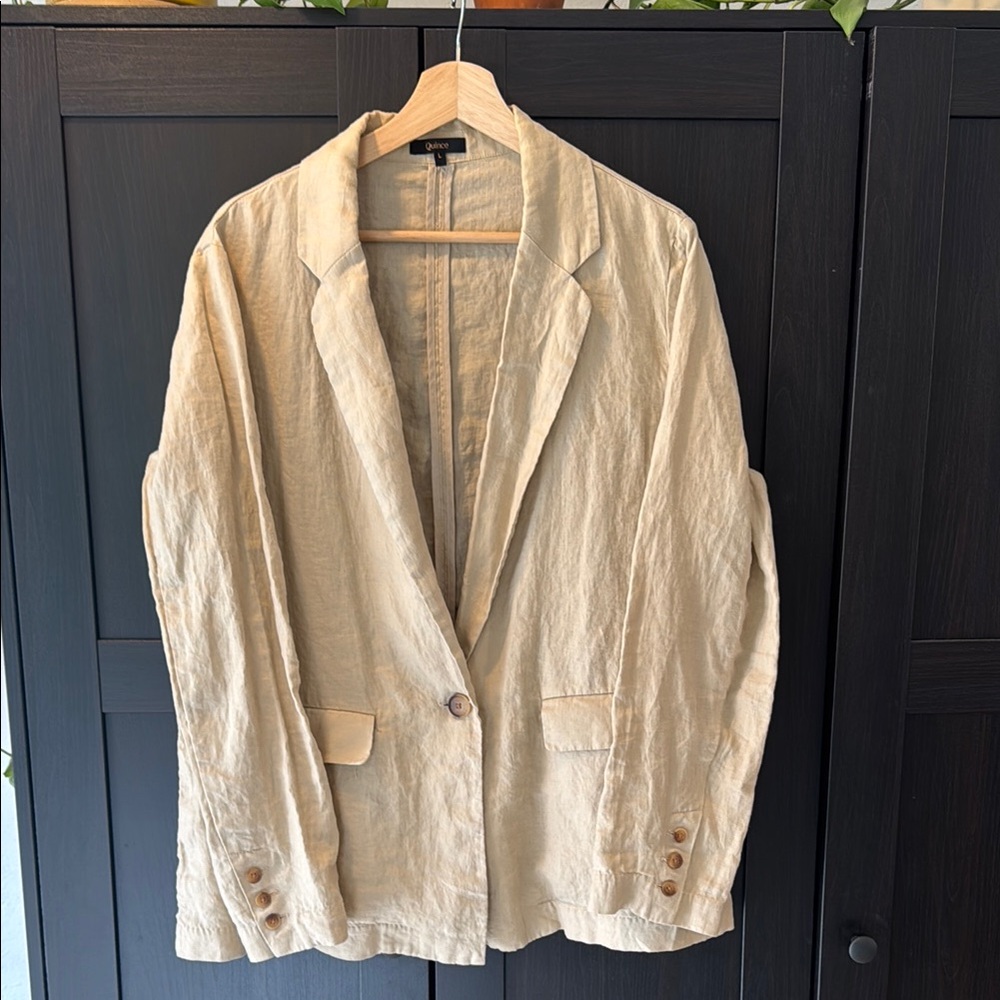 Quince 100% European Linen Blazer, size L